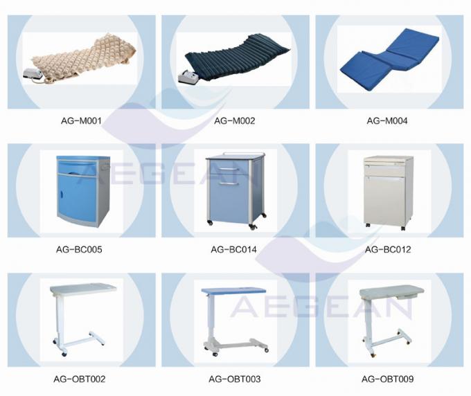 Lits d'hôpital tournants électriques utilisés par soins de santé pluss âgé respirables de bedboards de maille de balustrades du l'Al-alliage AG-BM501