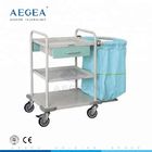 Toile mobile de l'hôpital AG-SS017 avec le chariot propre sale de pièce basse matérielle de salle de solides solubles