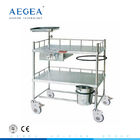 Chariot mobile à clinique d'acier inoxydable de traitement d'infirmière de salle d'opération de l'hôpital AG-SS052