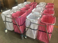 Le bien mobilier de nettoyage des sacs AG-SS019 2 de pièce de toile de patient médical a utilisé le chariot de rebut
