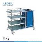 Chariot médical à chariots de blanchisserie d'hôpital d'acier inoxydable d'AG-SS010B 304