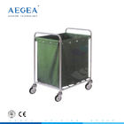 AG-SS013 avec un hôpital de suspension d'acier inoxydable d'hôpital de sac habillant des chariots à blanchisserie