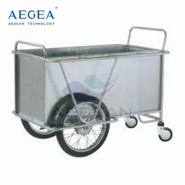 AG-SS025 chariot à blanchisserie de l'hôpital solides solubles avec deux grandes roues