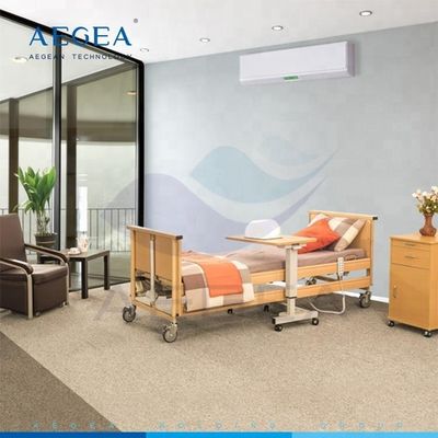 La base AG-MC001 en bois a motorisé fonctions électriques d'hôpital des 5 soignant le lit de soins à domicile d'assurance-maladie de meubles pour des personnes âgées