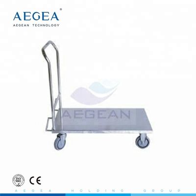 Chariot médical professionnel à acier inoxydable du fabricant AG-SS032 avec le plat plat